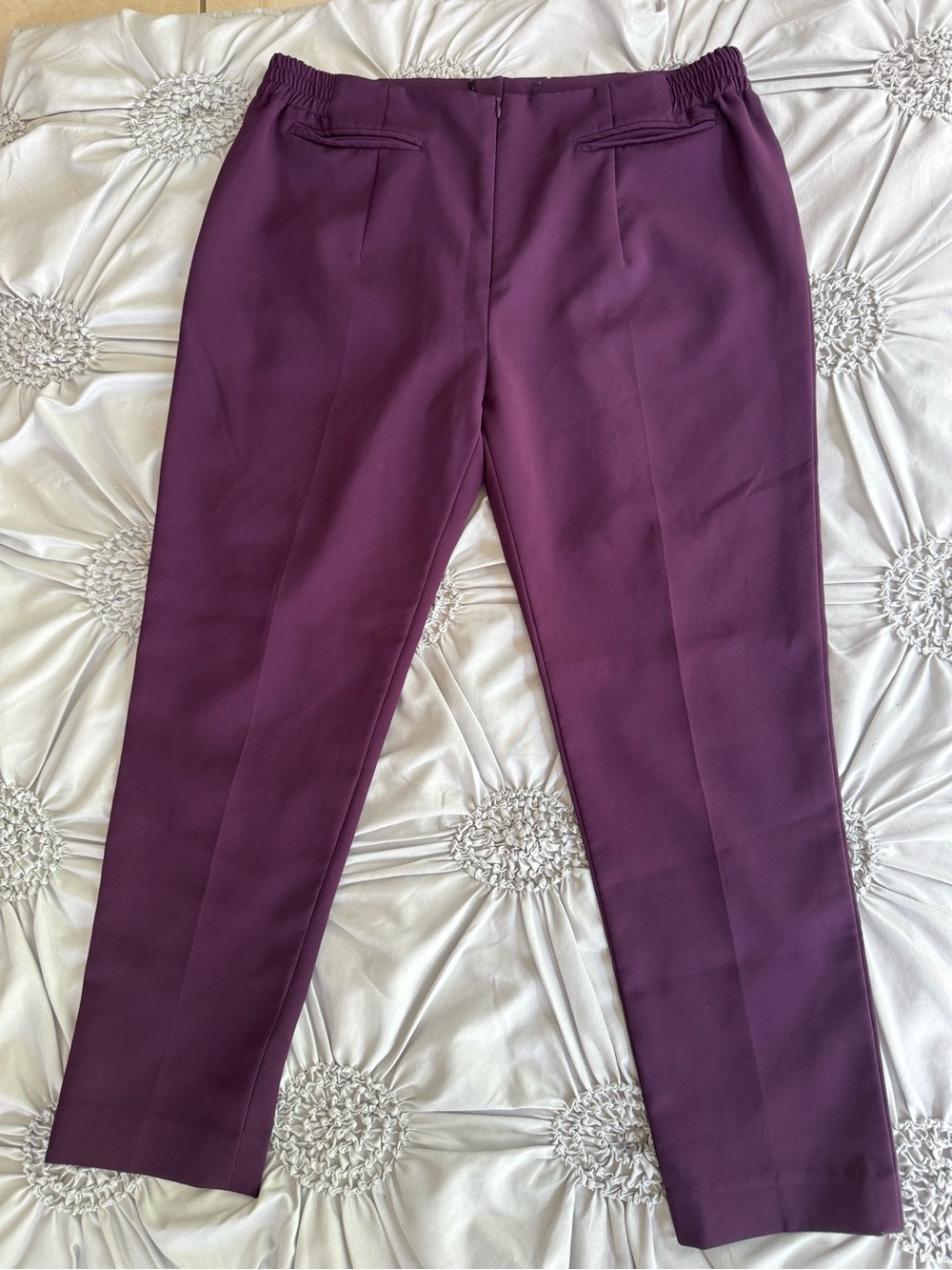 Straight Leg Women's Pants in Deep Plum